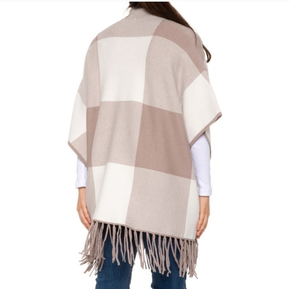Christian Siriano Fringed Poncho Sweater, Woman's S/M - Picture 2 of 13
